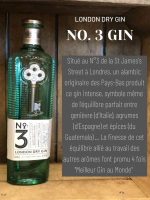 London dry gin numero 3 cave des beaux arts oenofeel